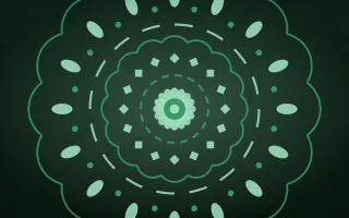 Emerald Shrine Mandala III — dark green and black mandala background, variation III