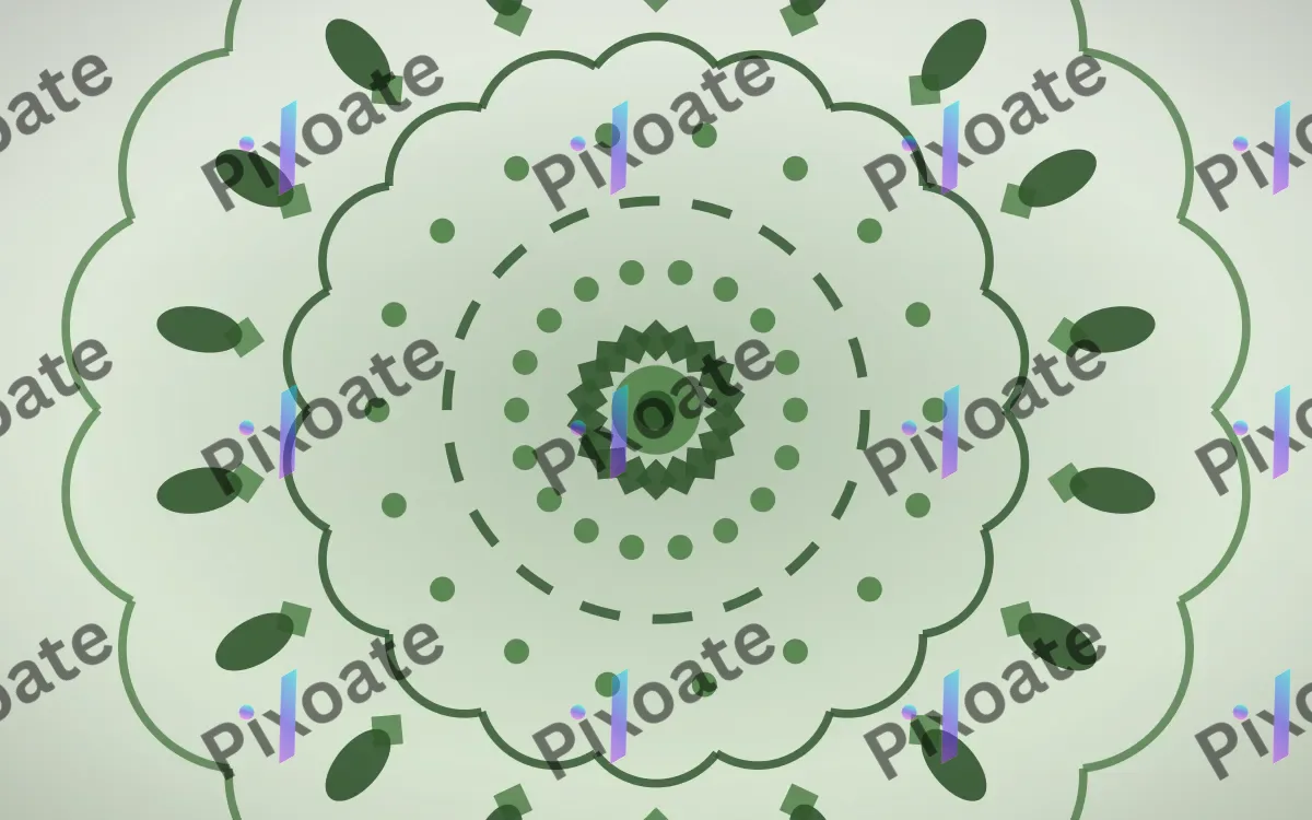 Fern Mandala — light green and white mandala background