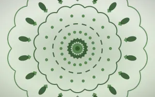 Fern Mandala — light green and white mandala background
