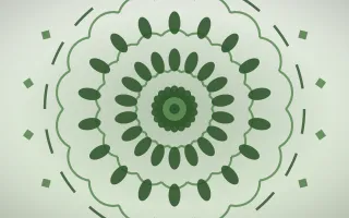 Fern Mandala II — light green and white mandala background, variation II