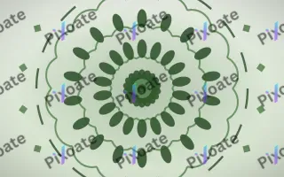Fern Mandala II — light green and white mandala background, variation II