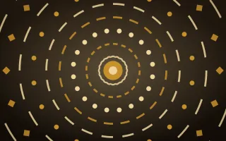 Golden Temple Bloom Mandala III — dark gold, yellow and black mandala background, variation III