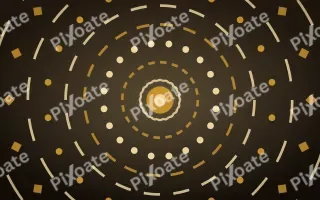 Golden Temple Bloom Mandala III — dark gold, yellow and black mandala background, variation III