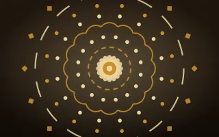 Golden Temple Mandala II — dark gold, yellow and black mandala background, variation II