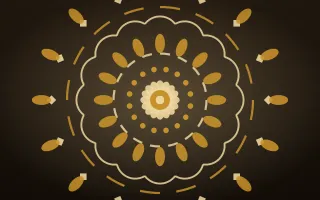 Golden Temple Mandala III — dark gold, yellow and black mandala background, variation III