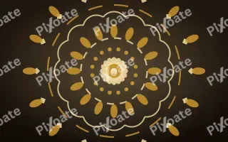 Golden Temple Mandala III — dark gold, yellow and black mandala background, variation III