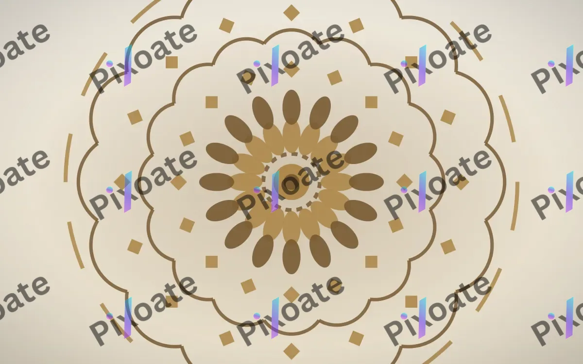 Ivory Sand Mandala — light orange, brown and beige mandala background