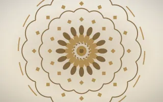 Ivory Sand Mandala — light orange, brown and beige mandala background
