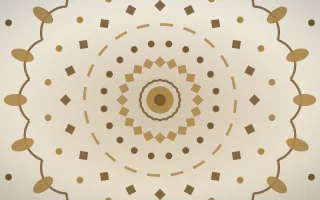 Ivory Sand Bloom Mandala — light orange, brown and beige mandala background