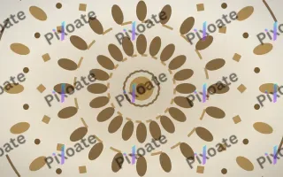 Ivory Sand Bloom Mandala II — light orange, brown and beige mandala background, variation II