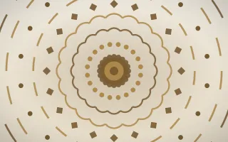 Ivory Sand Bloom Mandala III — light orange, brown and beige mandala background, variation III