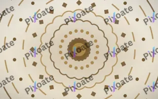 Ivory Sand Bloom Mandala III — light orange, brown and beige mandala background, variation III