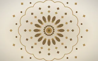 Ivory Sand Mandala III — light orange, brown and beige mandala background, variation III