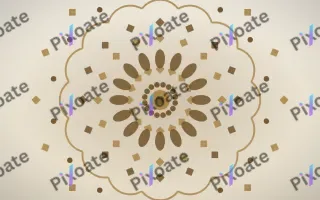Ivory Sand Mandala III — light orange, brown and beige mandala background, variation III