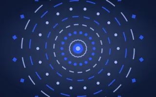 Klein Radial — dark blue mandala background