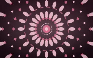 Lotus Rose Bloom Mandala III — dark pink mandala background, variation III