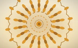 Marigold Mandala — light orange, brown and beige mandala background