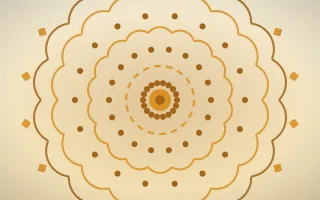 Marigold Mandala II — light orange, brown and beige mandala background, variation II