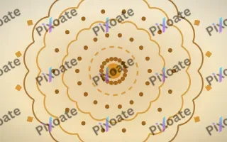 Marigold Mandala II — light orange, brown and beige mandala background, variation II