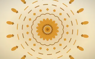Marigold Mandala III — light orange, brown and beige mandala background, variation III