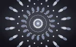 Midnight Silver Mandala III — dark blue and grey mandala background, variation III