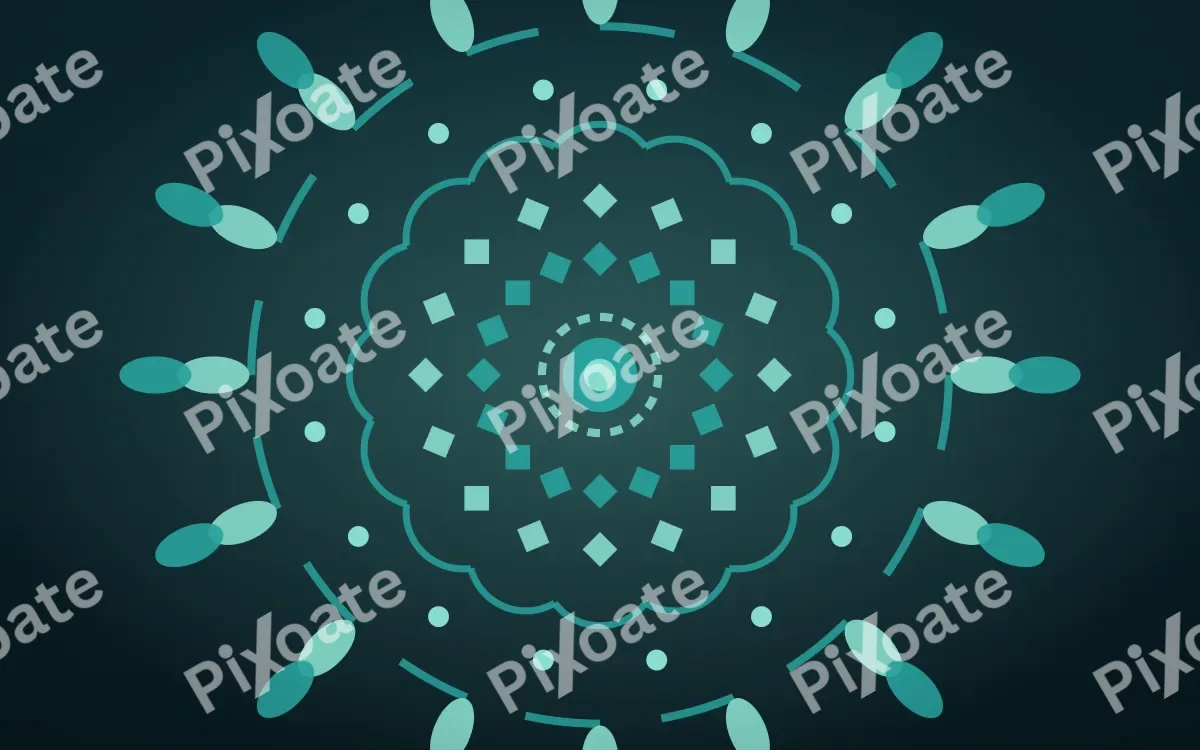 Peacock Jewel Mandala — dark teal mandala background