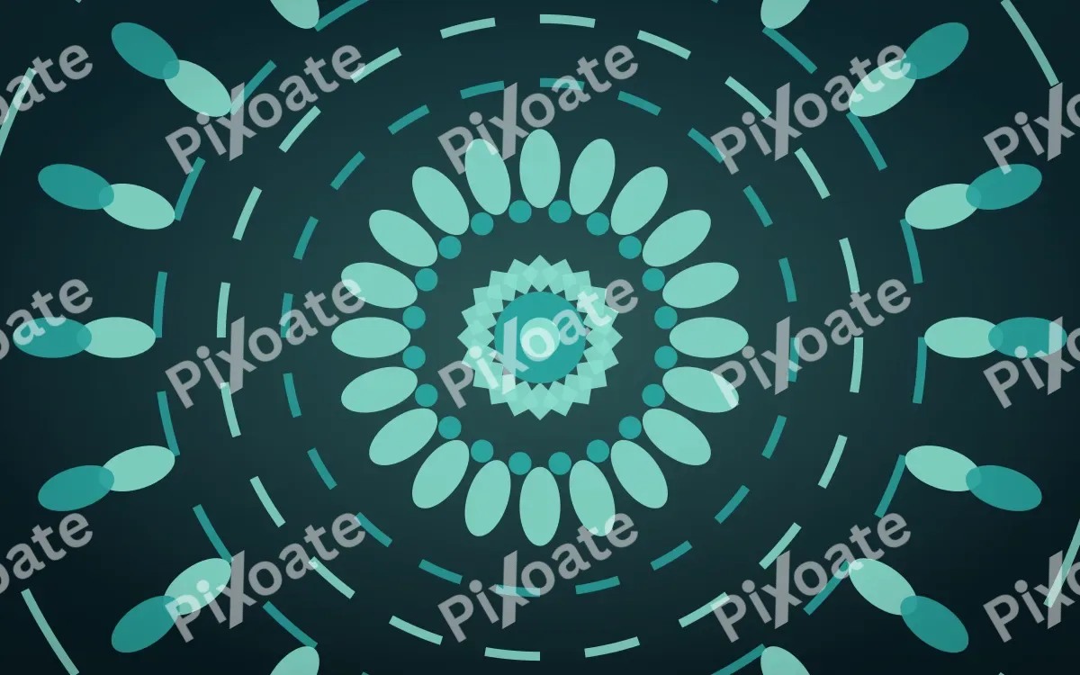 Peacock Jewel Bloom Mandala — dark teal mandala background