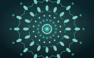 Peacock Jewel Mandala III — dark teal mandala background, variation III