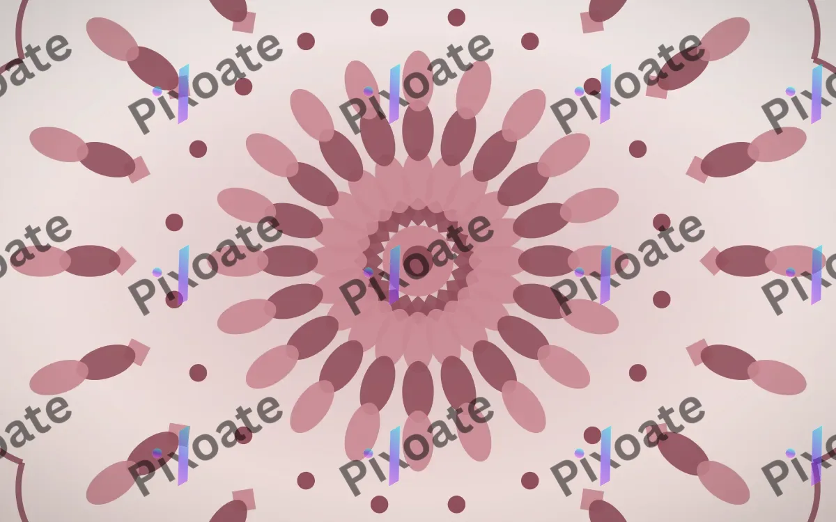 Pearl Blush Bloom Mandala — light red and white mandala background