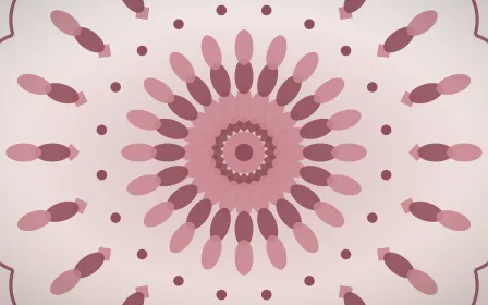 Pearl Blush Bloom Mandala — light red and white mandala background