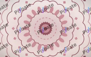 Pearl Blush Bloom Mandala II — light red and white mandala background, variation II
