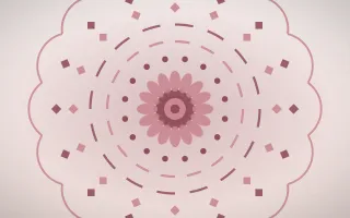 Pearl Blush Mandala II — light red and white mandala background, variation II