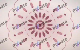 Pearl Blush Mandala III — light red and white mandala background, variation III