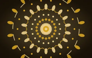 Royal Gold Radial III — dark black, gold and yellow mandala background, variation III