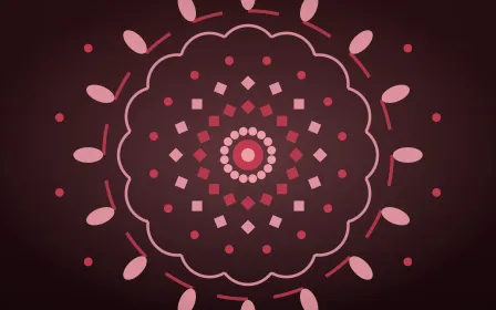 Ruby Devotion Mandala — dark red mandala background