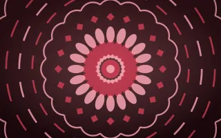Ruby Devotion Bloom Mandala — dark red mandala background