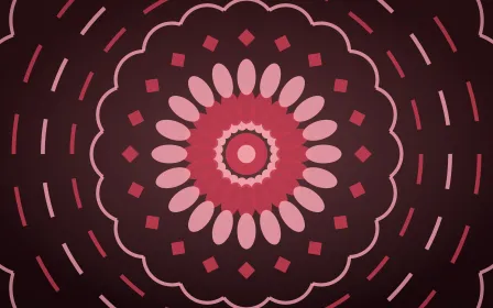 Ruby Devotion Bloom Mandala — dark red mandala background