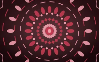 Ruby Devotion Bloom Mandala III — dark red mandala background, variation III