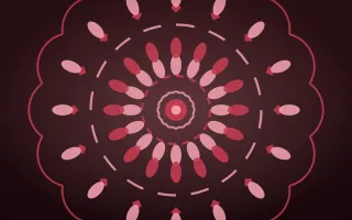 Ruby Devotion Mandala III — dark red mandala background, variation III