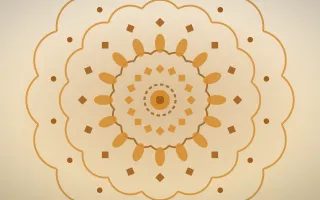 Saffron Dawn Mandala — light orange, brown and beige mandala background