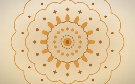 Saffron Dawn Mandala — light orange, brown and beige mandala background