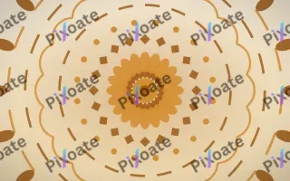 Saffron Dawn Bloom Mandala — light orange, brown and beige mandala background
