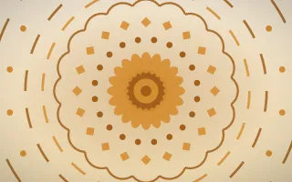 Saffron Dawn Bloom Mandala III — light orange, brown and beige mandala background, variation III