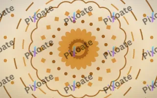 Saffron Dawn Bloom Mandala III — light orange, brown and beige mandala background, variation III