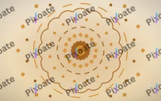 Saffron Dawn Mandala II — light orange, brown and beige mandala background, variation II