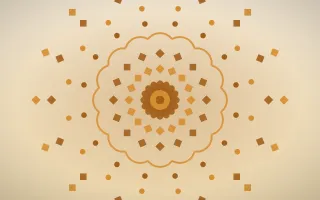 Saffron Dawn Mandala III — light orange, brown and beige mandala background, variation III