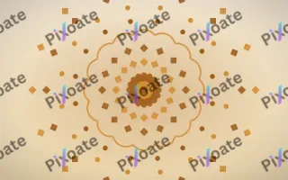 Saffron Dawn Mandala III — light orange, brown and beige mandala background, variation III