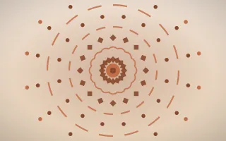 Terracotta Sun Mandala — light orange, brown and beige mandala background