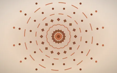 Terracotta Sun Mandala — light orange, brown and beige mandala background