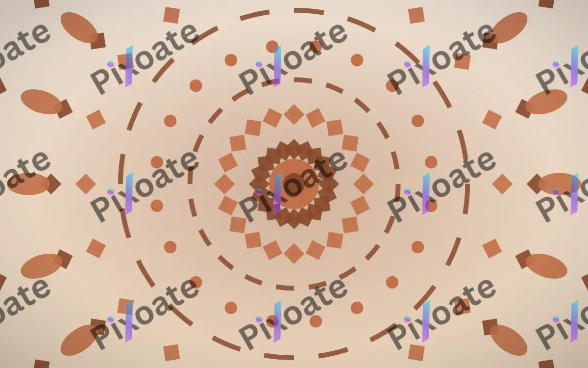 Terracotta Sun Bloom Mandala — light orange, brown and beige mandala background